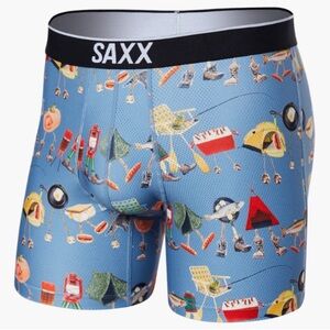 Saxx Volt Breathable Mesh Boxer Brief 5" Take A Hike Blue